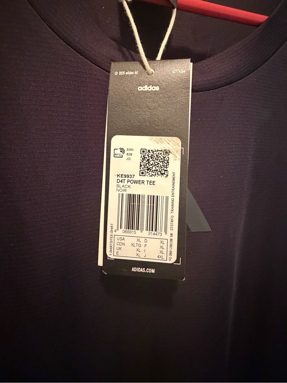 Adidas D4T POWER 3 STRIPES T-SHIRT XL - Picture 7 of 10